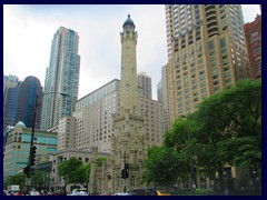 Skyline from Streeterville, street level 05  -Odl Water Tower, Magnificent Mile